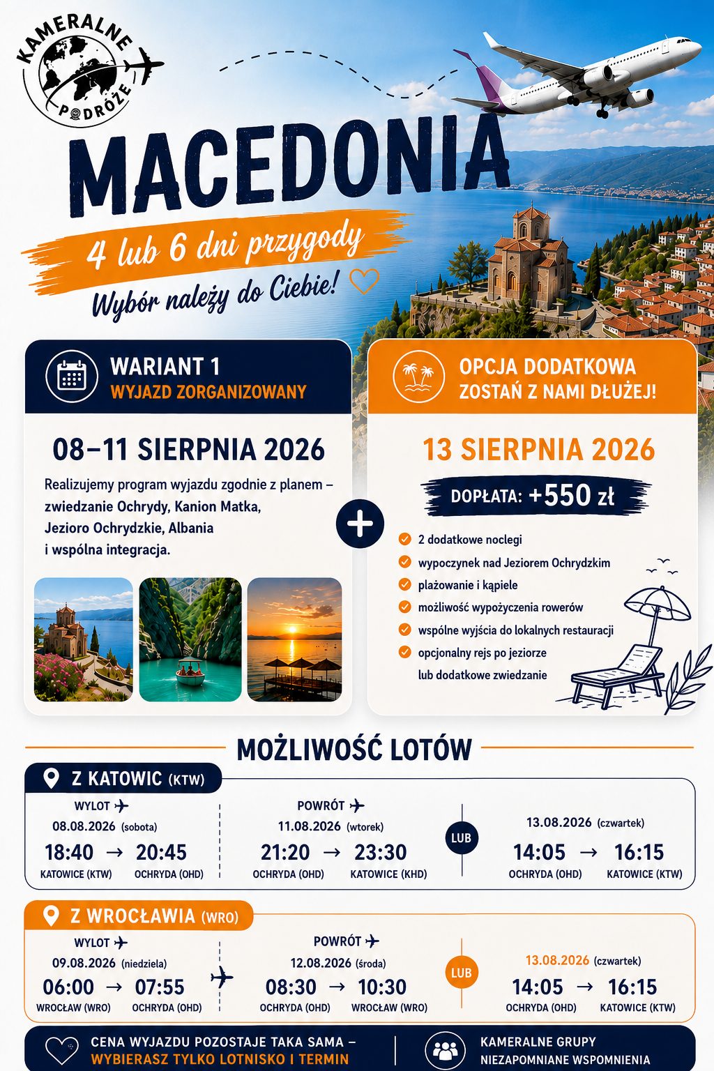 Warianty wyjazdu i loty — Macedonia